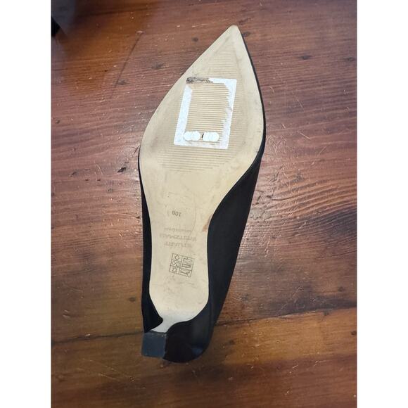 STUART WEITZMAN LEATHER LULA POINTED TOE PUMP IN BLACK 10 B MULE - Picture 13 of 16